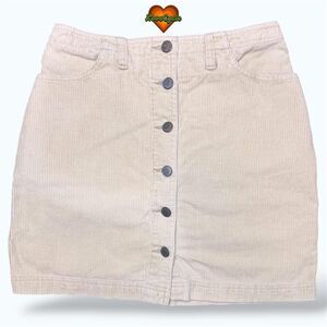 Women's Vintage 90s American Eagle Tan Corduroy Mini Skirt – Size 6